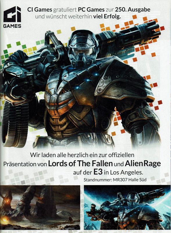 Alien Rage Magazine Advertisement (Magazine Advertisements): PC Games (Germany), Issue 06/2013