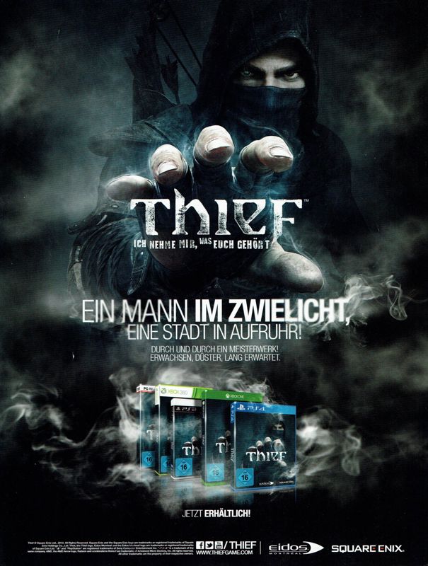 Thief Magazine Advertisement (Magazine Advertisements): PC Games (Germany), Issue 04/2014