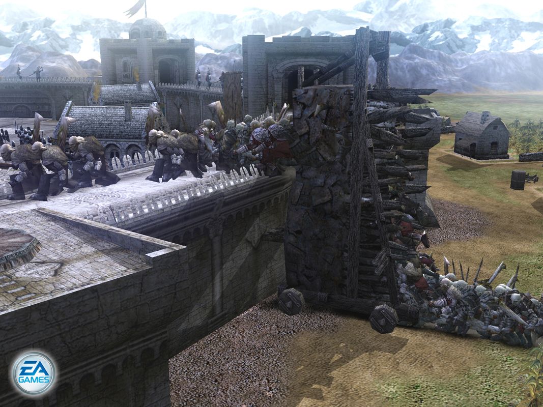 The Lord of the Rings: The Battle for Middle-earth Screenshot (EA Imagine 2004 EPK): Siege tower action