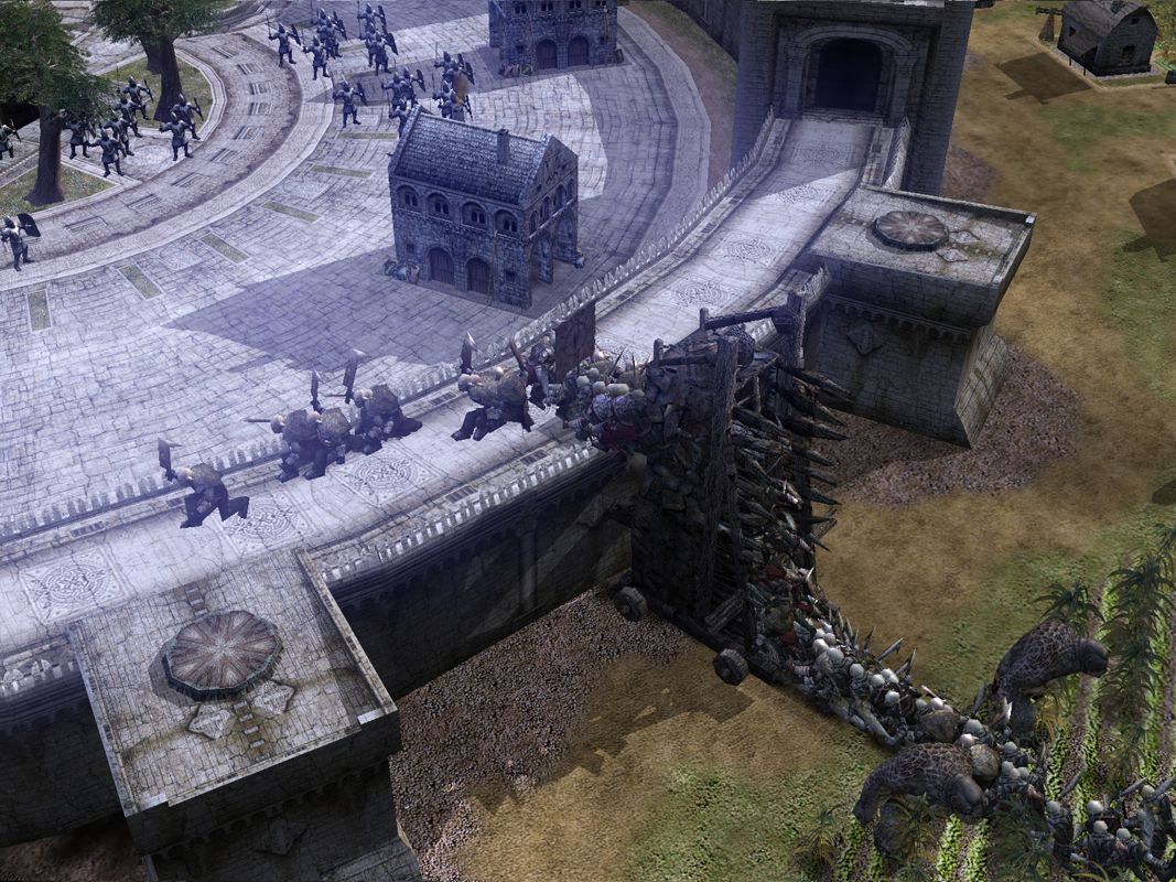 The Lord of the Rings: The Battle for Middle-earth Screenshot (EA Imagine 2004 EPK): Siege towers