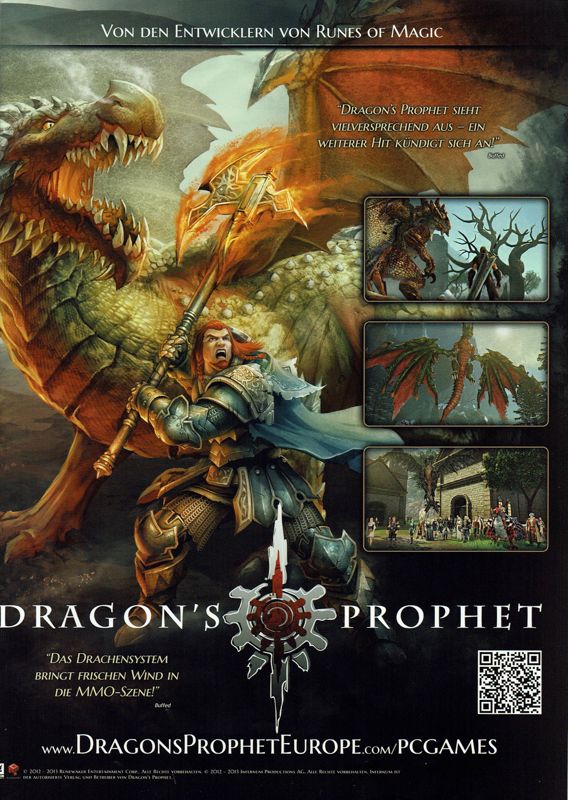 Dragon's Prophet Magazine Advertisement (Magazine Advertisements): PC Games (Germany), Issue 10/2013