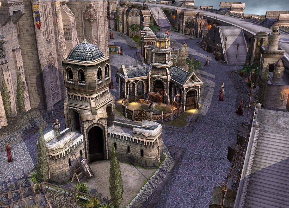 The Lord of the Rings: The Battle for Middle-earth Screenshot (EA Imagine 2004 EPK): Gondor barracks