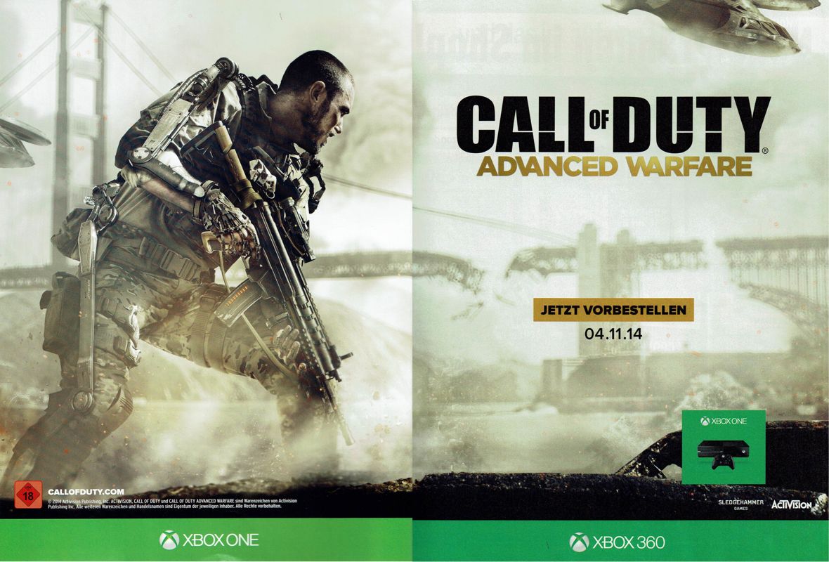 Call of Duty: Advanced Warfare Magazine Advertisement (Magazine Advertisements): PC Games (Germany), Issue 11/2014