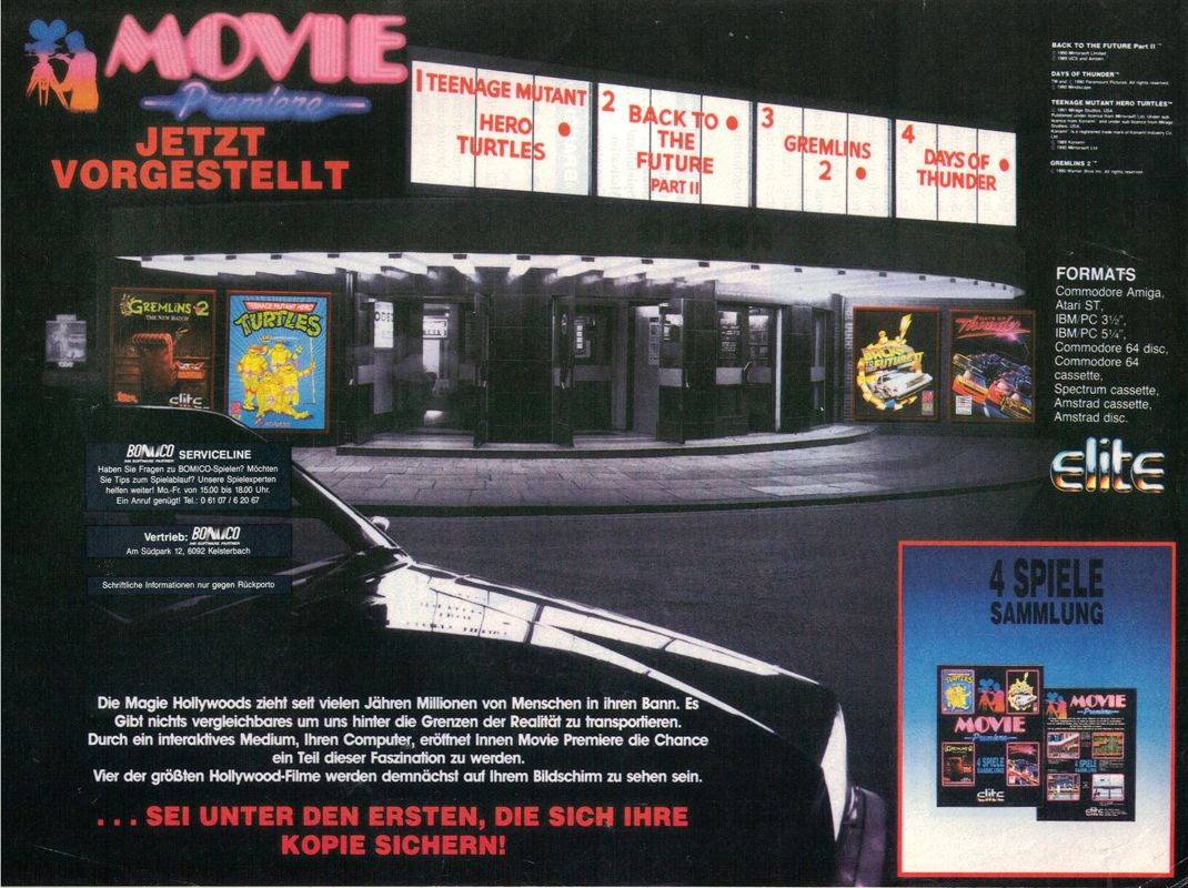 Movie Premiere Magazine Advertisement (Magazine Advertisements): ASM (Germany), Issue 1/1992