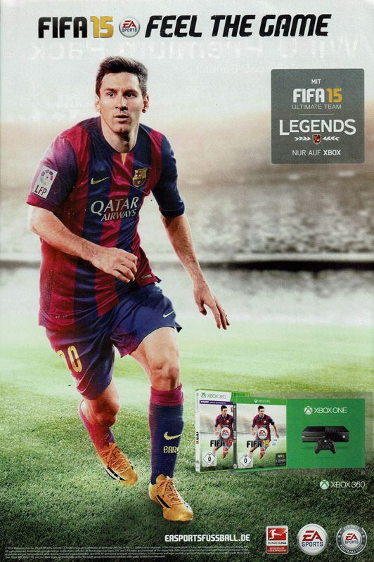 FIFA 15 Magazine Advertisement (Magazine Advertisements): PC Games (Germany), Issue 12/2014 Saturn catalogue insert
