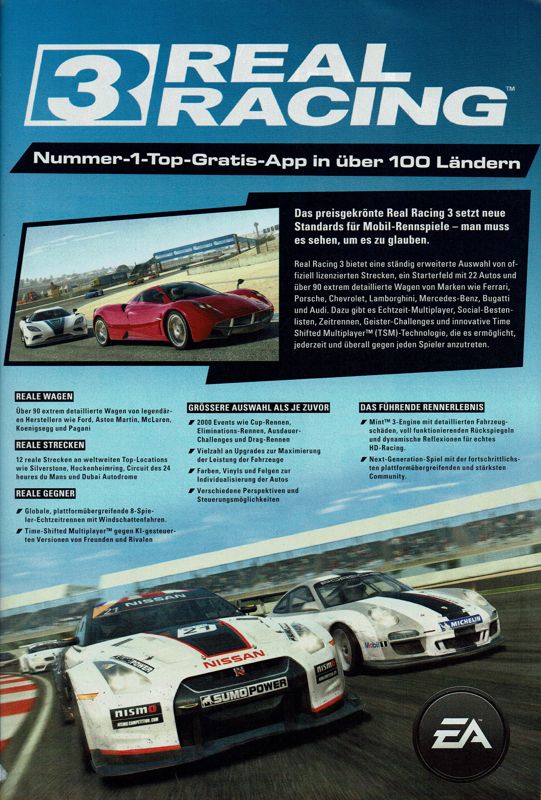 Real Racing 3 Avatar (Magazine Advertisements): PC Games (Germany), Issue 12/2014 Saturn catalogue insert