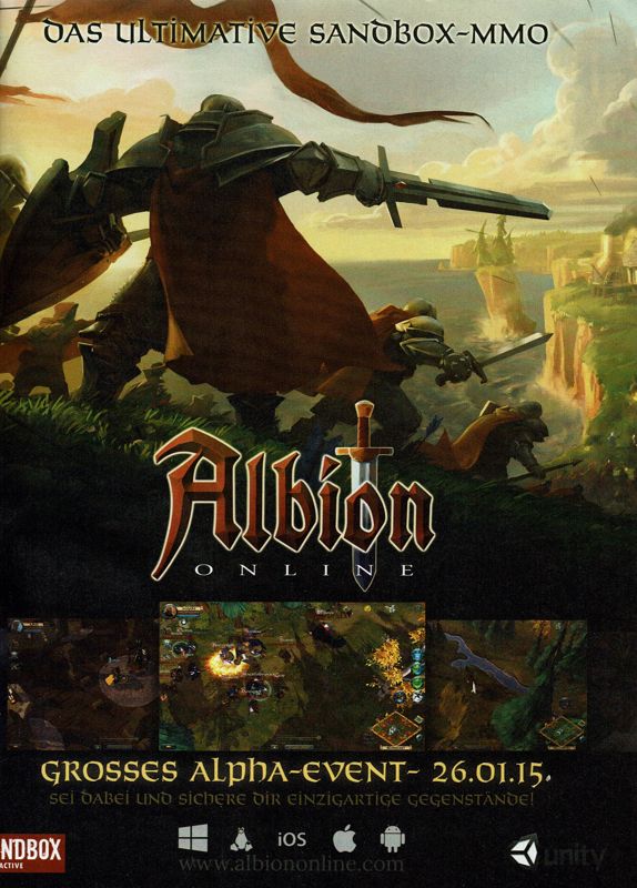 Albion Online Magazine Advertisement (Magazine Advertisements): PC Games (Germany), Issue 02/2015