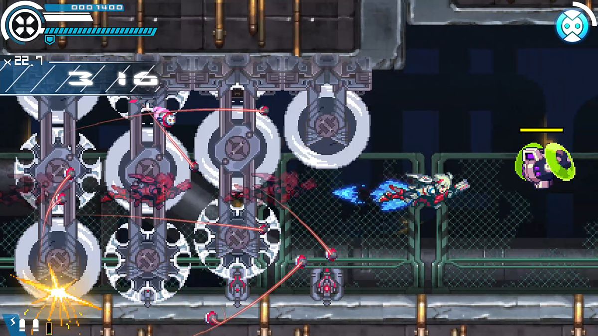 Gunvolt Chronicles: Luminous Avenger iX Screenshot (Nintendo.co.jp)