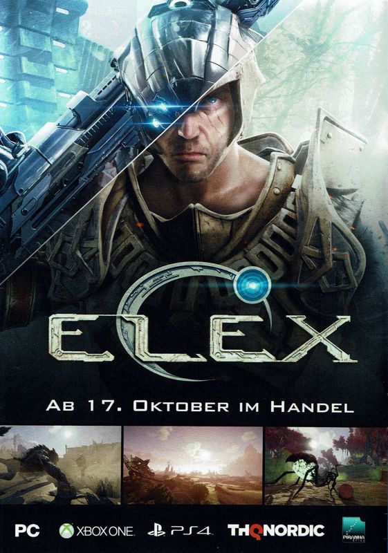Elex Magazine Advertisement (Magazine Advertisements): PC Games (Germany), Issue 08/2017 GamesCom insert