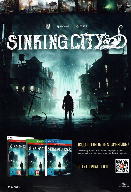 The Sinking City Magazine Advertisement (Magazine Advertisements): PC Games (Germany), Issue 07/2019