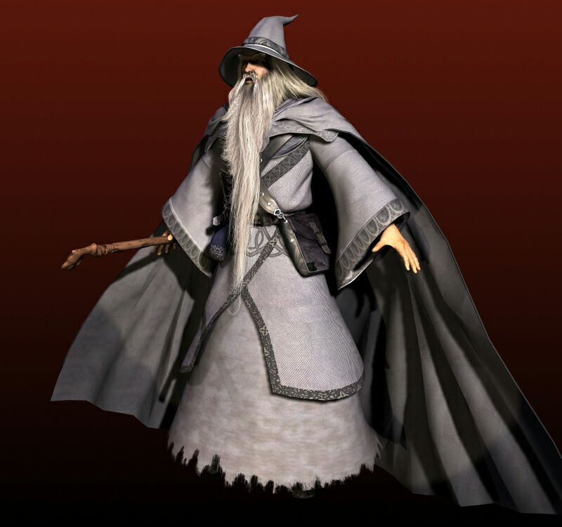 The Lord of the Rings: The Fellowship of the Ring Render (The Lord of the Rings: The Fellowship of the Ring Game Assets disc (November 2002)): Gandalf