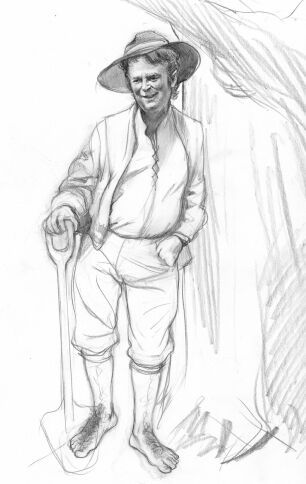 The Lord of the Rings: The Fellowship of the Ring Concept Art (The Lord of the Rings: The Fellowship of the Ring Game Assets disc (November 2002)): Male Hobbit sketch