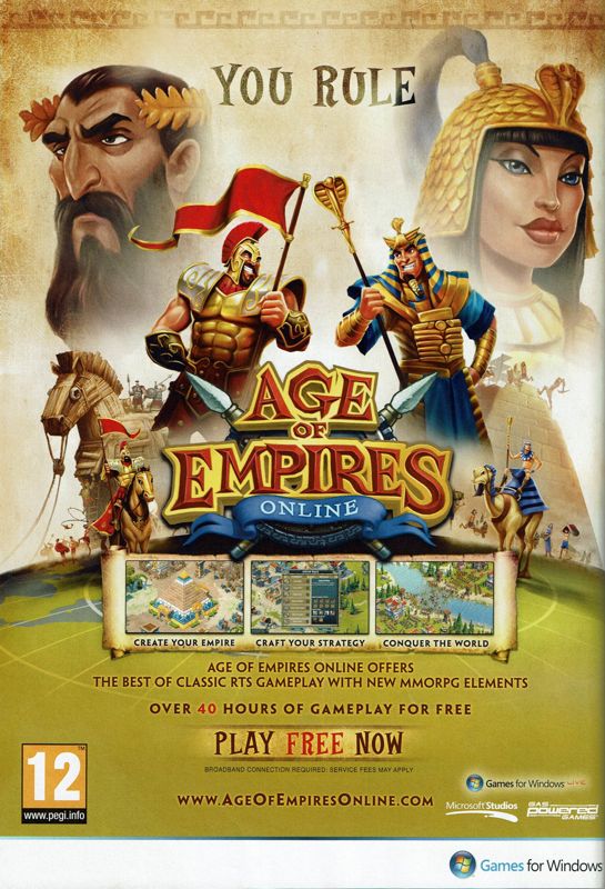 Age of Empires Online Magazine Advertisement (Magazine Advertisements): PC Gamer (UK), Issue 231 (October 2011) Part 4