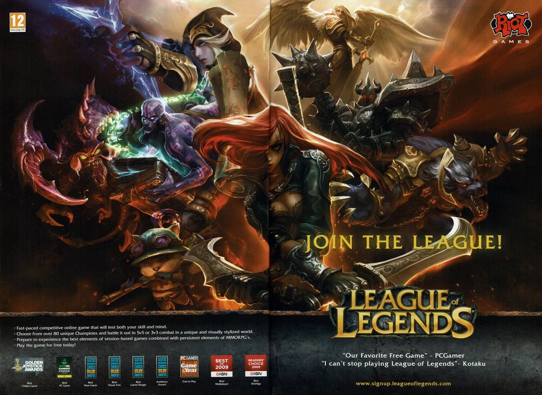 League of Legends Magazine Advertisement (Magazine Advertisements): PC Gamer (UK), Issue 233 (December 2011)