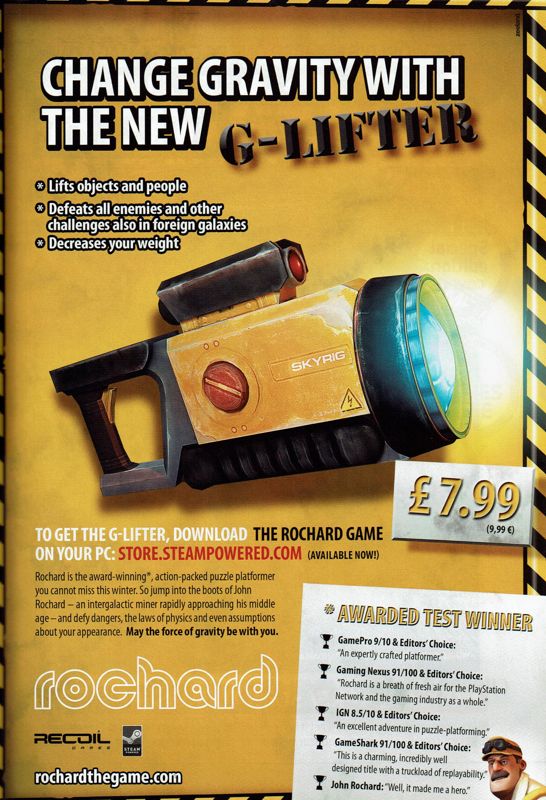Rochard Magazine Advertisement (Magazine Advertisements): PC Gamer (UK), Issue 234 (Christmas 2011)