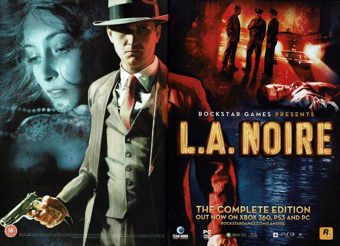 L.A. Noire: The Complete Edition Magazine Advertisement (Magazine Advertisements): PC Gamer (UK), Issue 234 (Christmas 2011)