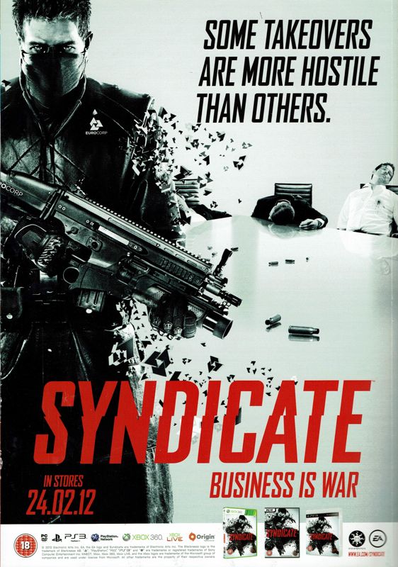 Syndicate Magazine Advertisement (Magazine Advertisements): PC Gamer (UK), Issue 237 (March 2012)