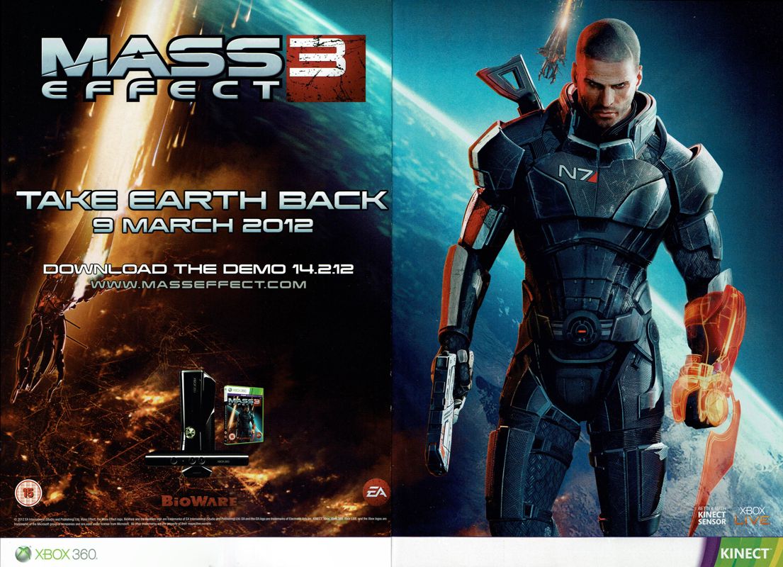 Mass Effect 3 Magazine Advertisement (Magazine Advertisements): PC Gamer (UK), Issue 237 (March 2012)