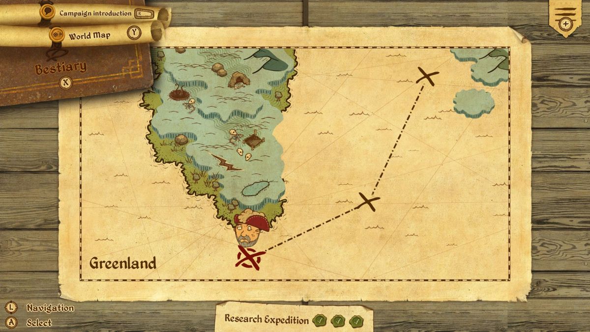 Here Be Dragons Screenshot (Nintendo Switch screenshots): Campaign map