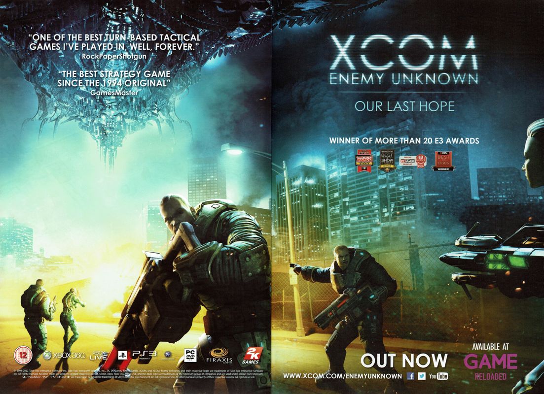 XCOM: Enemy Unknown Magazine Advertisement (Magazine Advertisements): PC Gamer (UK), Issue 246 (December 2012)