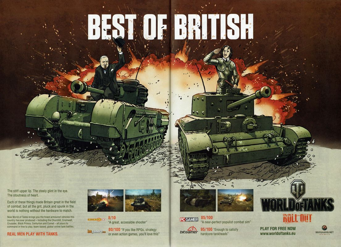 World of Tanks Magazine Advertisement (Magazine Advertisements): PC Gamer (UK), Issue 248 (January 2013)