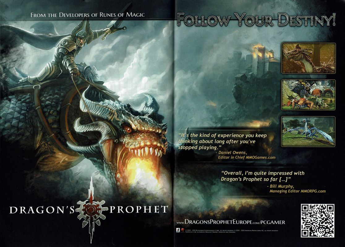 Dragon's Prophet Magazine Advertisement (Magazine Advertisements): PC Gamer (UK), Issue 254 (July 2013)