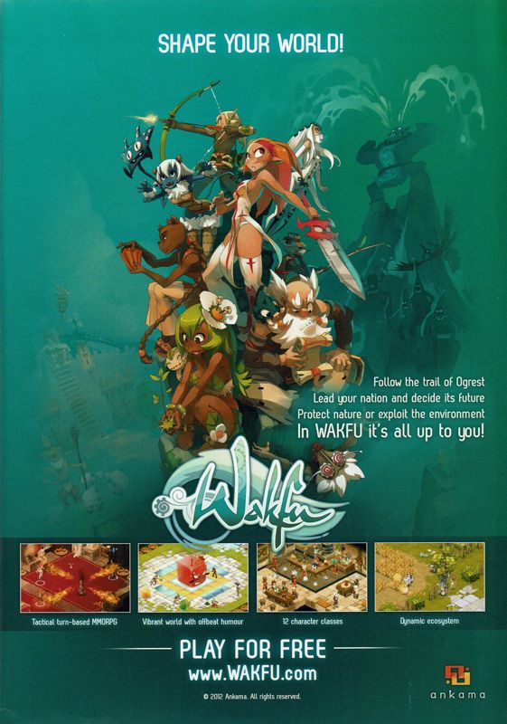 Wakfu Magazine Advertisement (Magazine Advertisements): PC Gamer (UK), Issue 237 (April 2012)