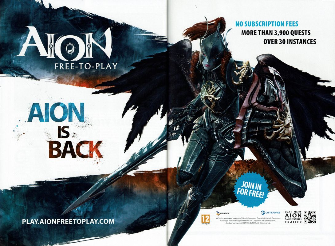 Aion Magazine Advertisement (Magazine Advertisements): PC Gamer (UK), Issue 238 (May 2012)