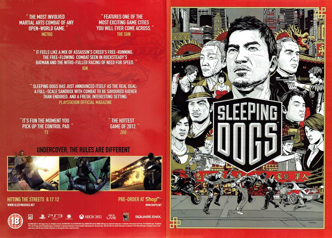 Sleeping Dogs Magazine Advertisement (Magazine Advertisements): PC Gamer (UK), Issue 243 (September 2012)
