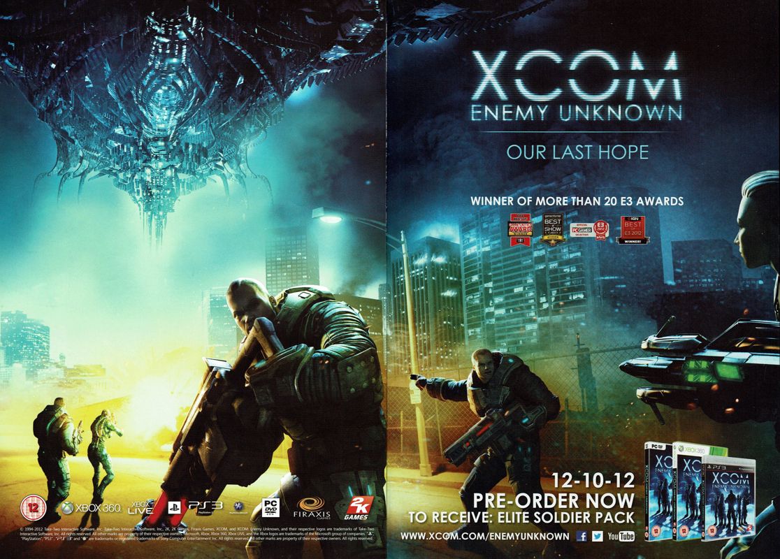 XCOM: Enemy Unknown Magazine Advertisement (Magazine Advertisements): PC Gamer (UK), Issue 245 (November 2012)