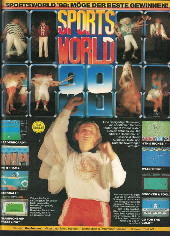 Sports World 88 Magazine Advertisement (Magazine Advertisements): ASM (Germany), Isssue 1/1989