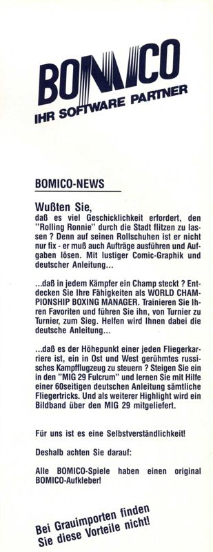 MiG-29 Fulcrum Magazine Advertisement (Magazine Advertisements): ASM (Germany), Issue 03/1991