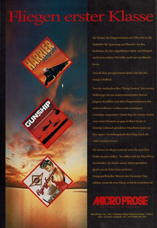 Gunship 2000 Magazine Advertisement (Magazine Advertisements): Play Time (Germany), Issue 06/1993