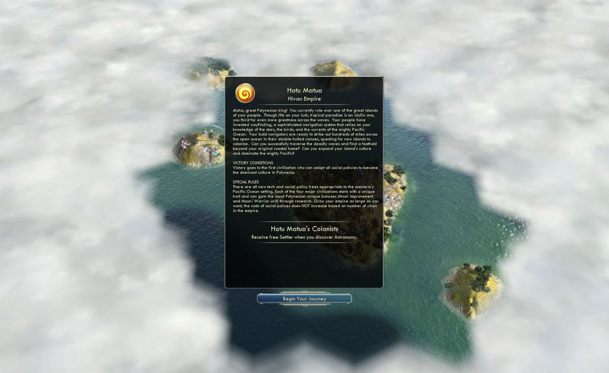 Sid Meier's Civilization V: Civilization and Scenario Pack - Polynesia Screenshot (Steam)