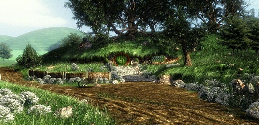 The Lord of the Rings: The Fellowship of the Ring Concept Art (The Lord of the Rings: The Fellowship of the Ring Game Assets disc (November 2002)): Bag End painted