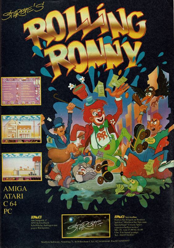 Rolling Ronny Magazine Advertisement (Magazine Advertisements): Power Play (Germany), Issue 03/1991