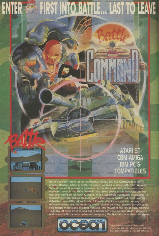 Battle Command Magazine Advertisement (Magazine Advertisements): CU Amiga Magazine (UK) Issue #7 (September 1990). Courtesy of the Internet Archive. Page 50
