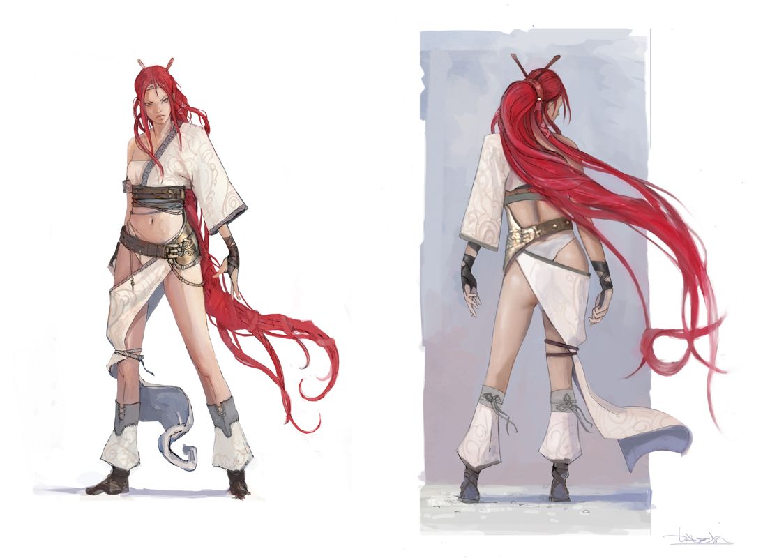 Heavenly Sword Concept Art (Heavenly Sword Press Disc): Nariko front/back side