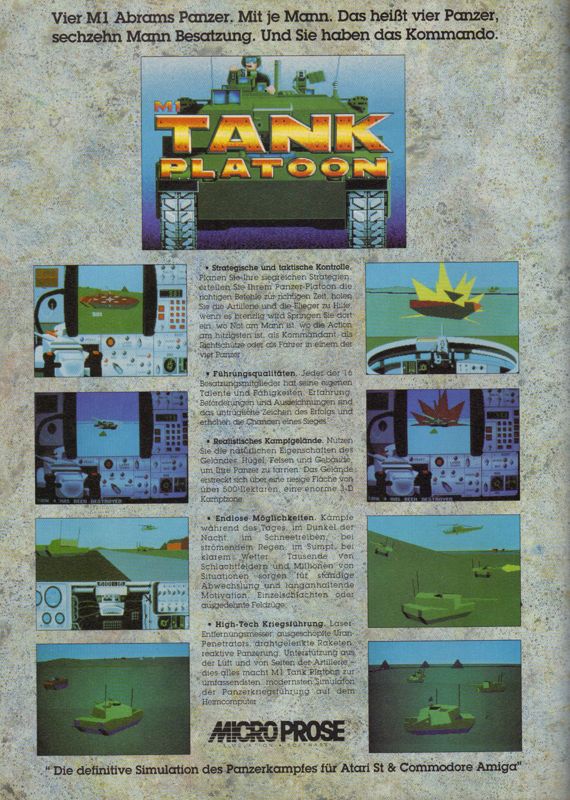 M1 Tank Platoon Magazine Advertisement (Magazine Advertisements): ASM (Germany), Issue 11/1990