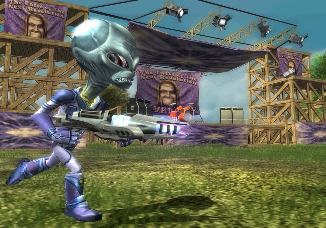 Destroy All Humans! 2 Screenshot (Destroy All Humans 2 Assets Disc): Crypto stage Bay City