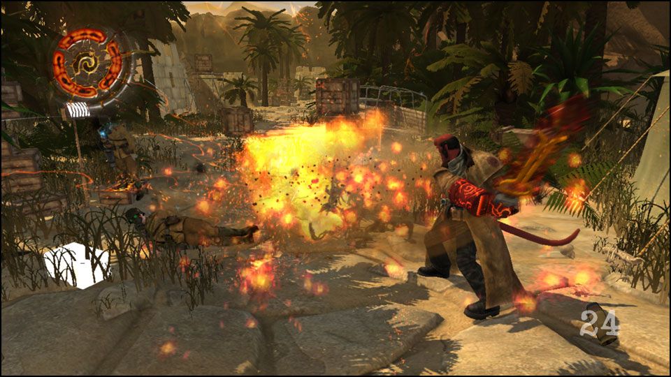 Hellboy: The Science of Evil Screenshot (Konami On Screen Line-Up 2007|2008 Press Kit): Hellboy in Tunisia (Games Convention 2007)