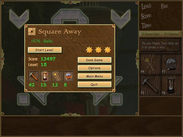 Puzzle Inlay Screenshot (official website): Between Levels.