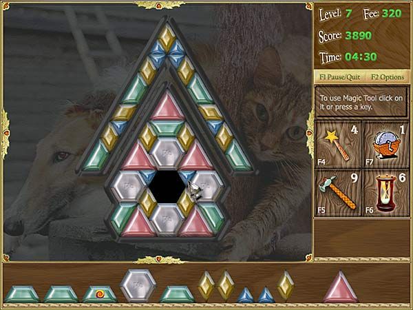 Puzzle Inlay Screenshot (official website): Level 7 of the 'Triangle Solving' mission.