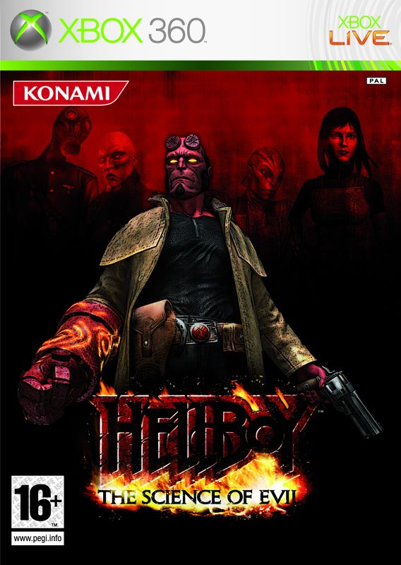 Hellboy: The Science of Evil Other (Konami Press Assets Line-Up 2008|2009): Xbox 360 packshot (PEGI)