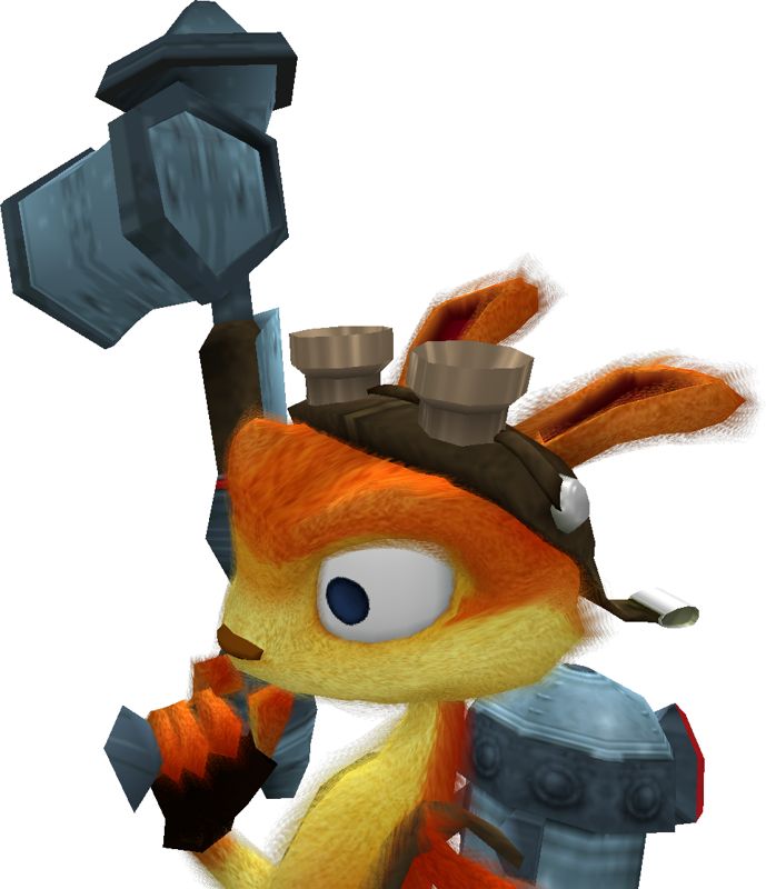 Daxter Render (Daxter Press Disc): Daxter Gun Posing