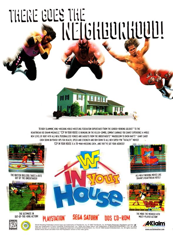 WWF in Your House Magazine Advertisement (Magazine Advertisements): Ultra Game Players (United States), Issue 93 (January 1997) p. 132