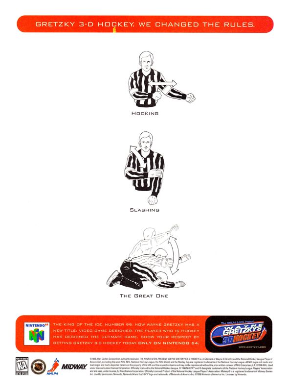 Wayne Gretzky's 3D Hockey Magazine Advertisement (Magazine Advertisements): Ultra Game Players (United States), Issue 93 (January 1997) p. 87