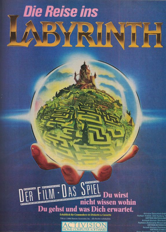 Labyrinth Magazine Advertisement (Magazine Advertisements): ASM (Germany), Issue 9/86.