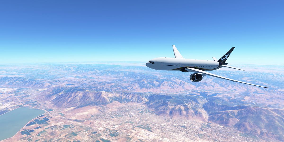 Infinite Flight Screenshot (Official Infinite Flight Blog): Infinite Flight B777 over California