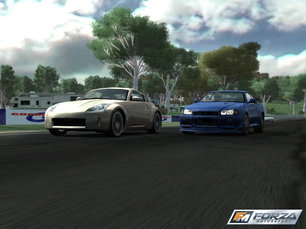 Forza Motorsport Screenshot (Forza Assets Disc): Nissan Skyline GT-R and Nissan 350Z